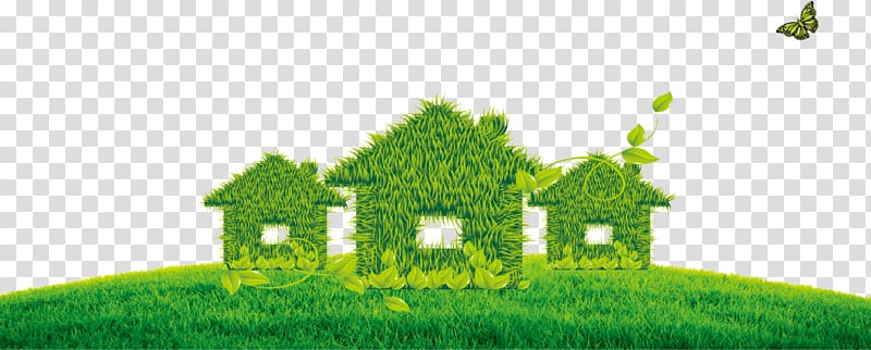 Environmental protection house painter. Houses clipart grass