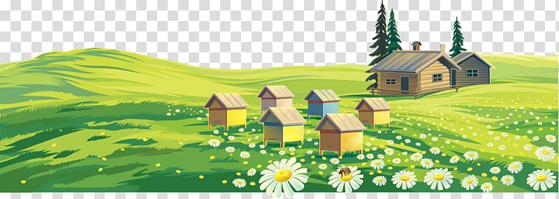 Houses clipart grass. Barn and art bee