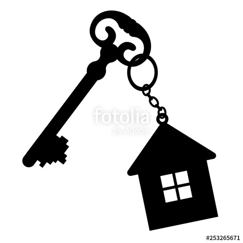 houses clipart keychain