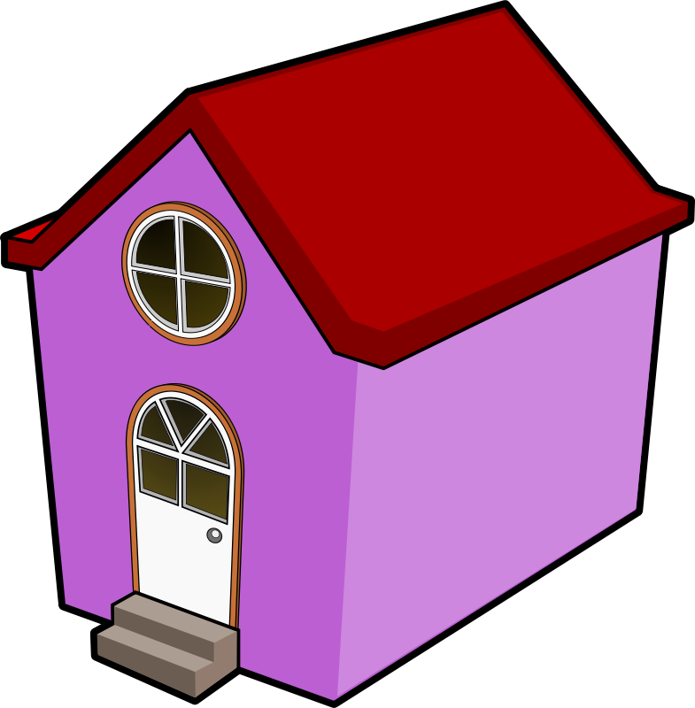 houses clipart purple