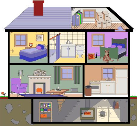 houses clipart room