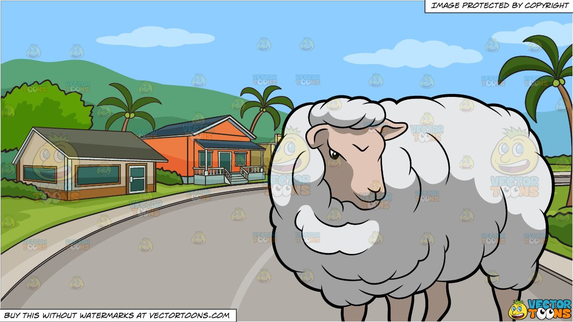 houses clipart sheep