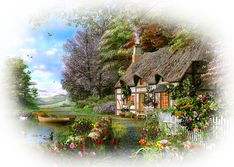 houses clipart watercolour