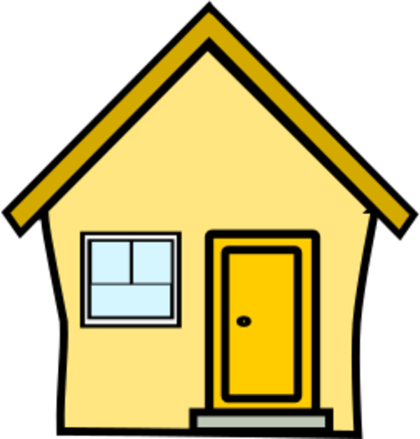 houses clipart yellow