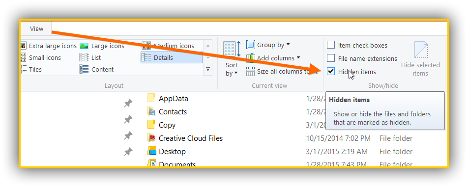 How to open a png file in windows 10. View the appdata folder