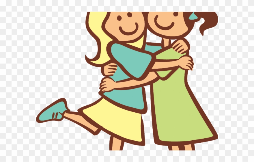 hugging clipart two friend