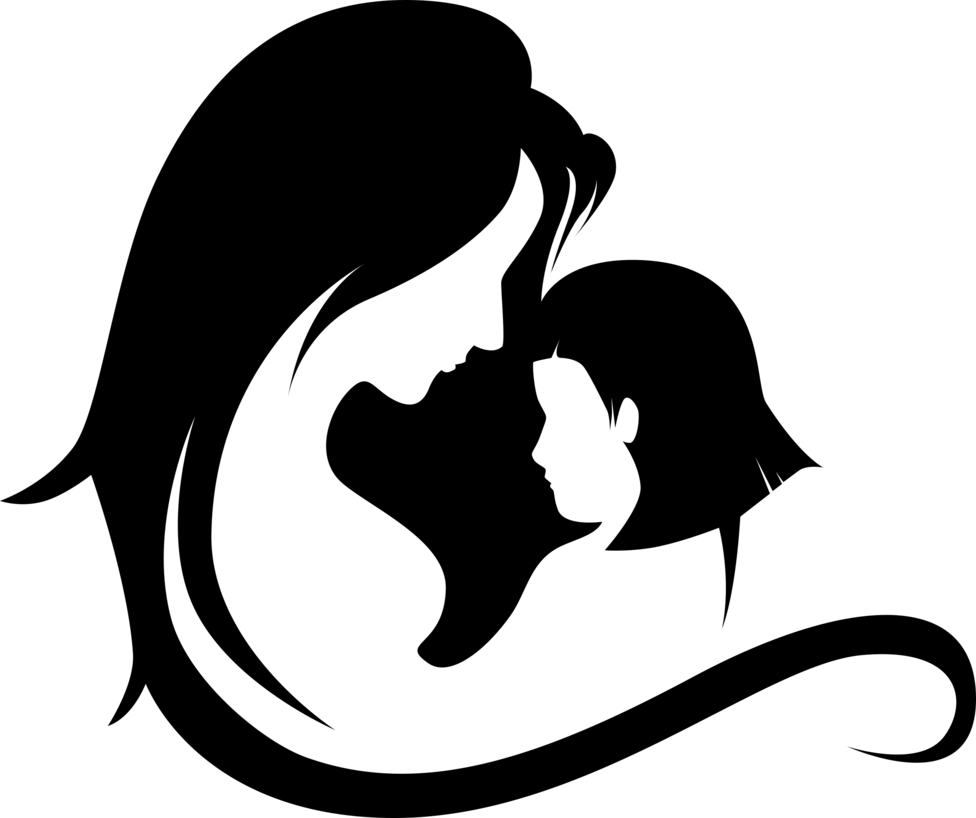 Infinity clipart silhouette. Mother and daughter images