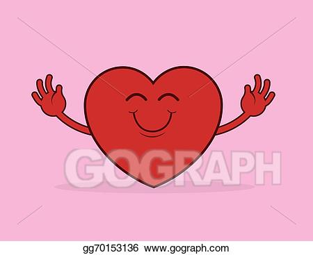 Vector hug reach illustration. Hugging clipart heart