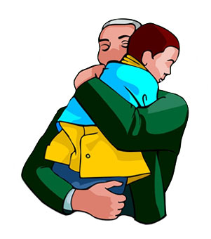 hugging clipart dad hug