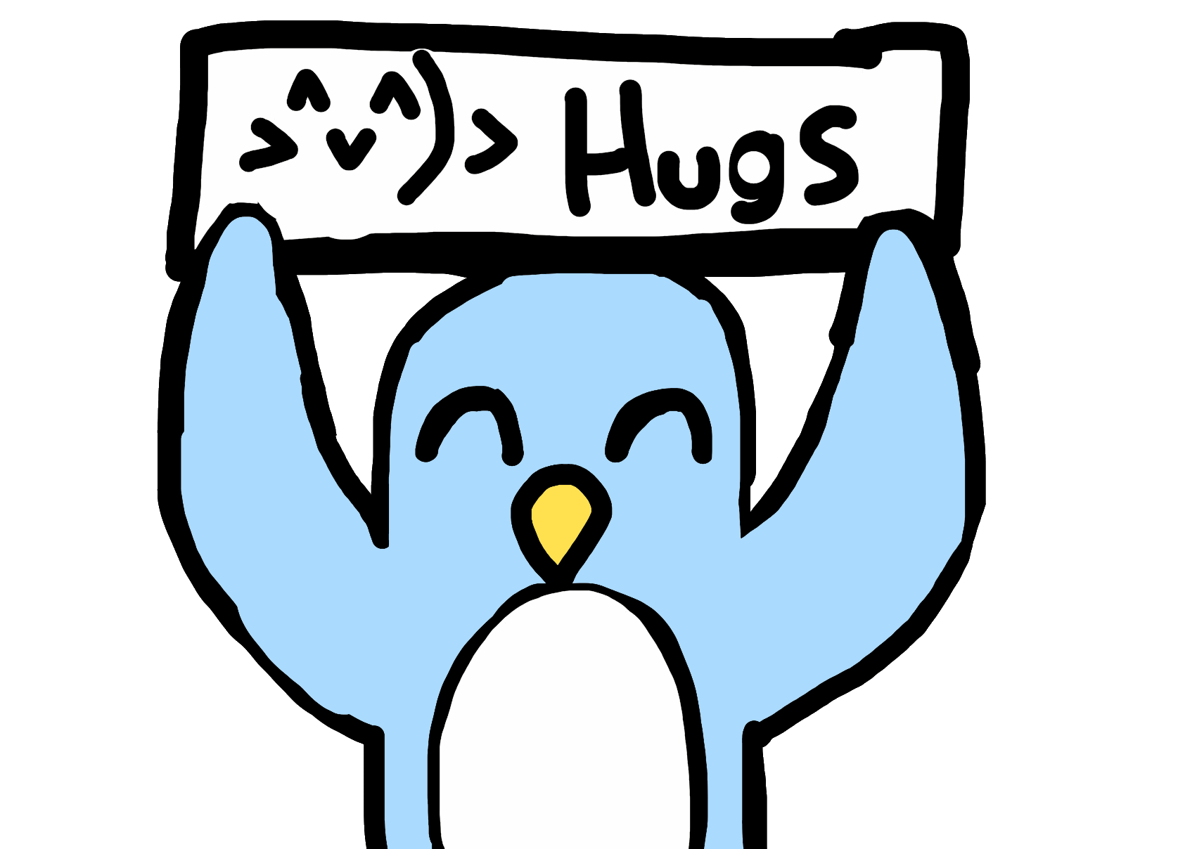 hug clipart penguin