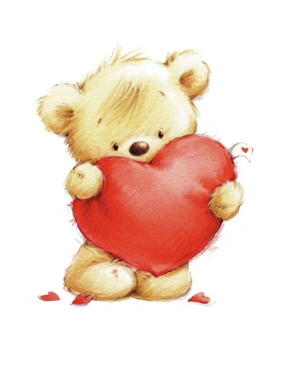 Teddy bear drawing heart. Hug clipart stuffed animal