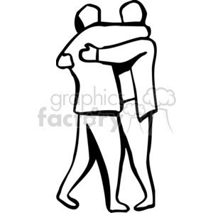 Royalty free two people. Hugging clipart