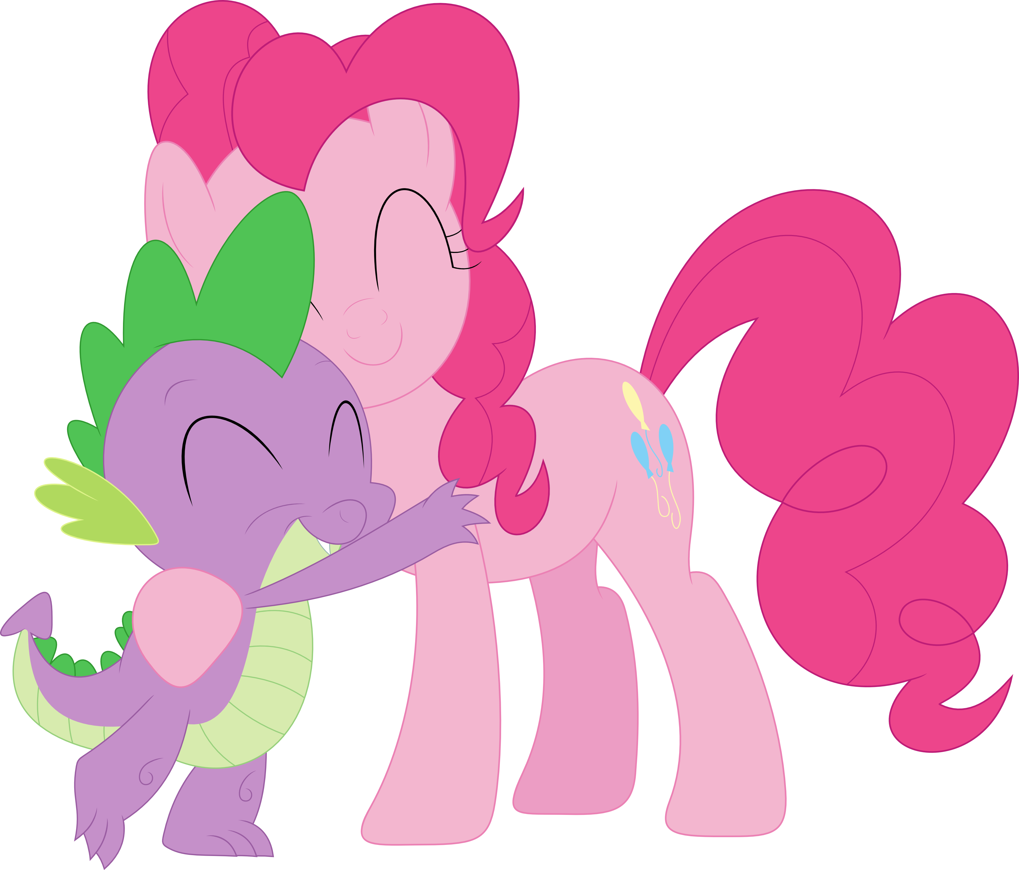 Hugging clipart cuddle. Spike gets a hug
