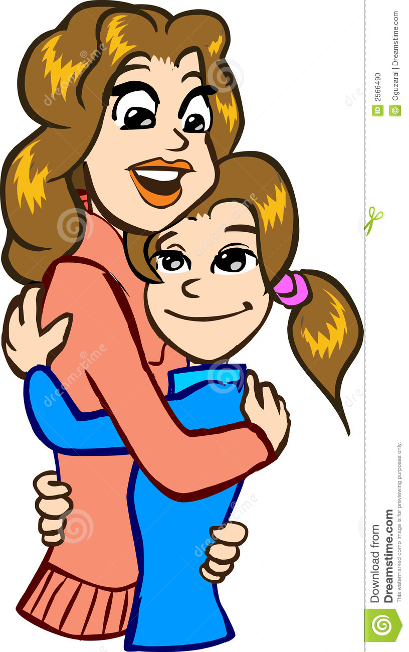 hugging clipart daughter