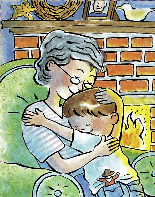 hugging clipart great grandmother