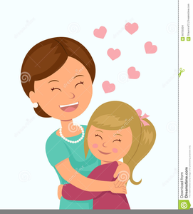 hugging clipart happy mother