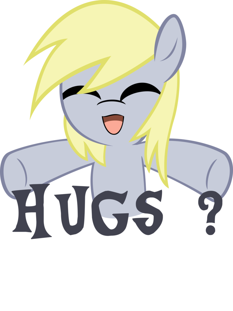 Derpy by fluffytuli on. Hugging clipart hug line