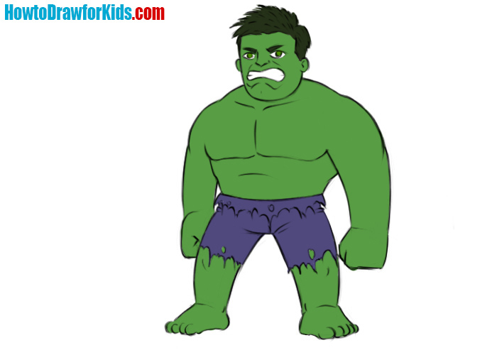 hulk clipart easy cartoon