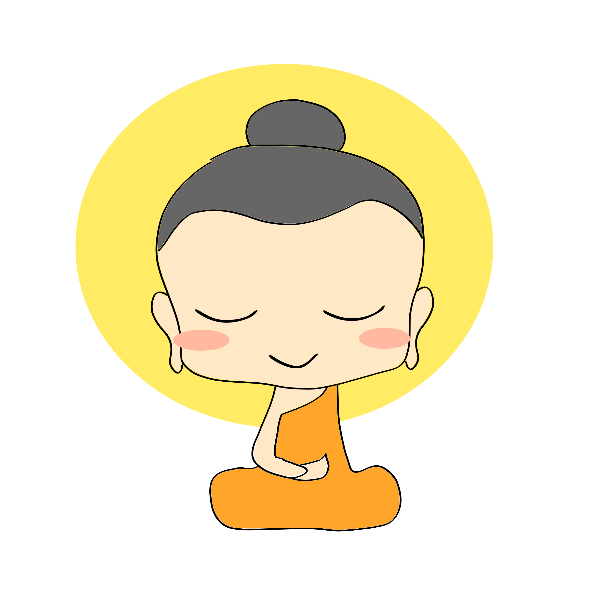 Human clipart cute. Chibi buddha