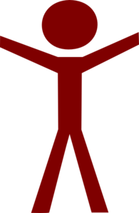 Human clipart human figure. Hands open red clip