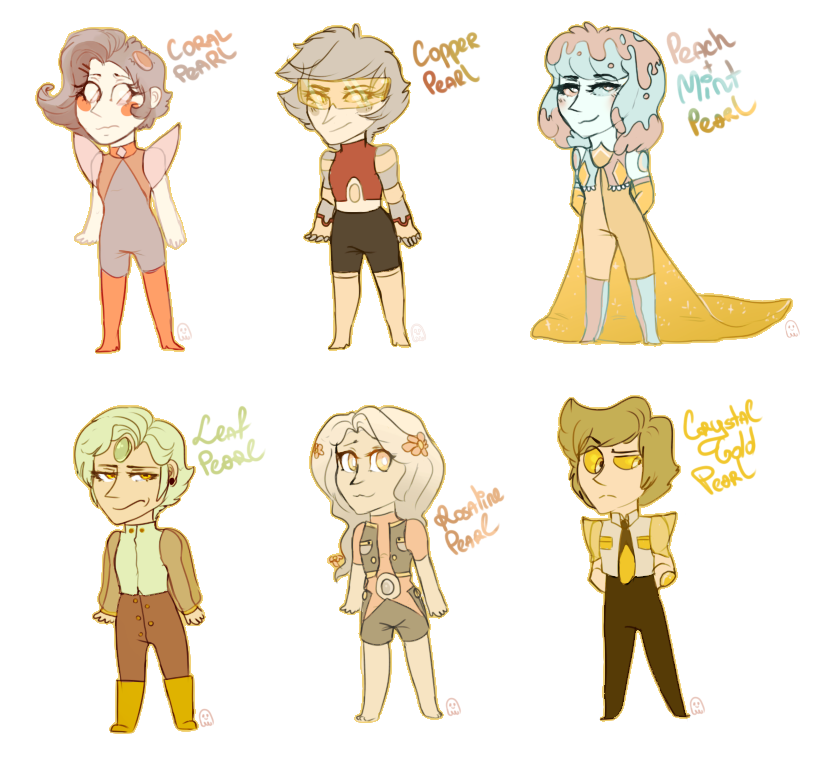 Human clipart six person. Pearl adopts by ghostfacenikol