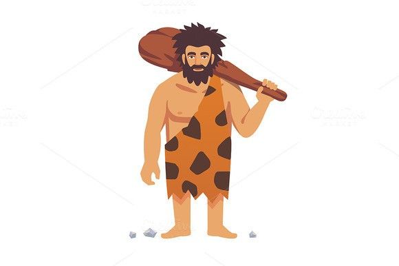 humans clipart stone age man