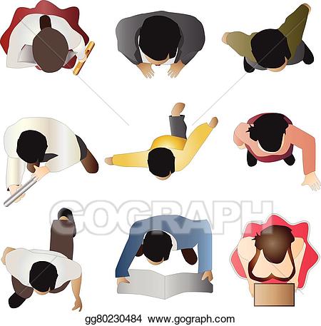 humans clipart top view