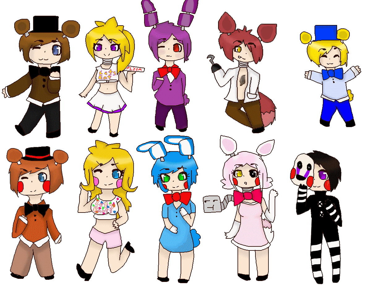 Humans clipart human being. Fnaf chibi by uni