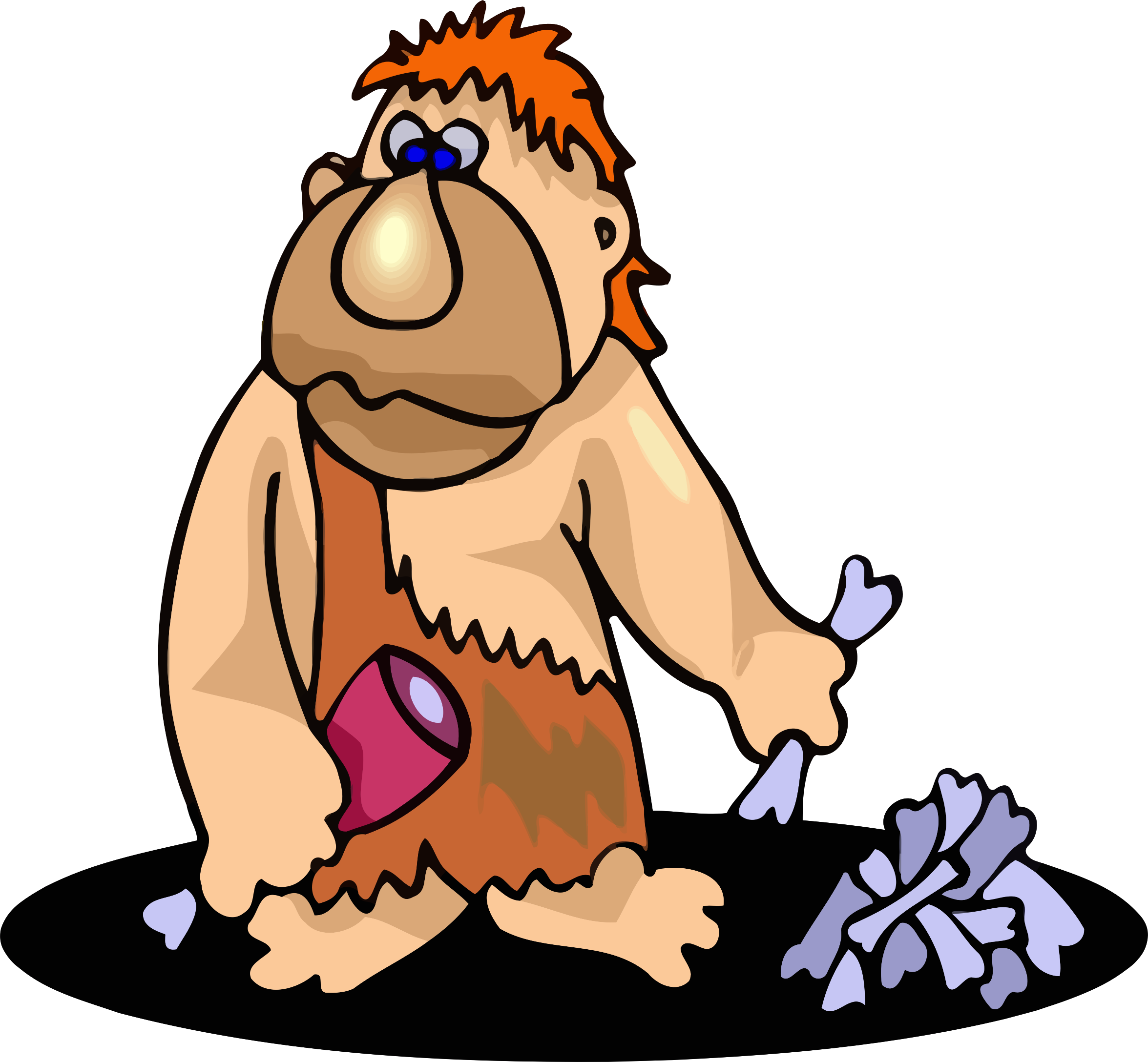 humans clipart stone age man