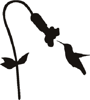 hummingbird clipart flower stencil