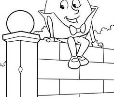 humpty dumpty clipart black and white