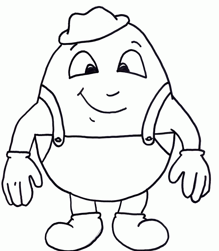humpty dumpty clipart coloring page