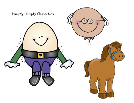 Retelling for comprehension kindergarten. Humpty dumpty clipart cut out