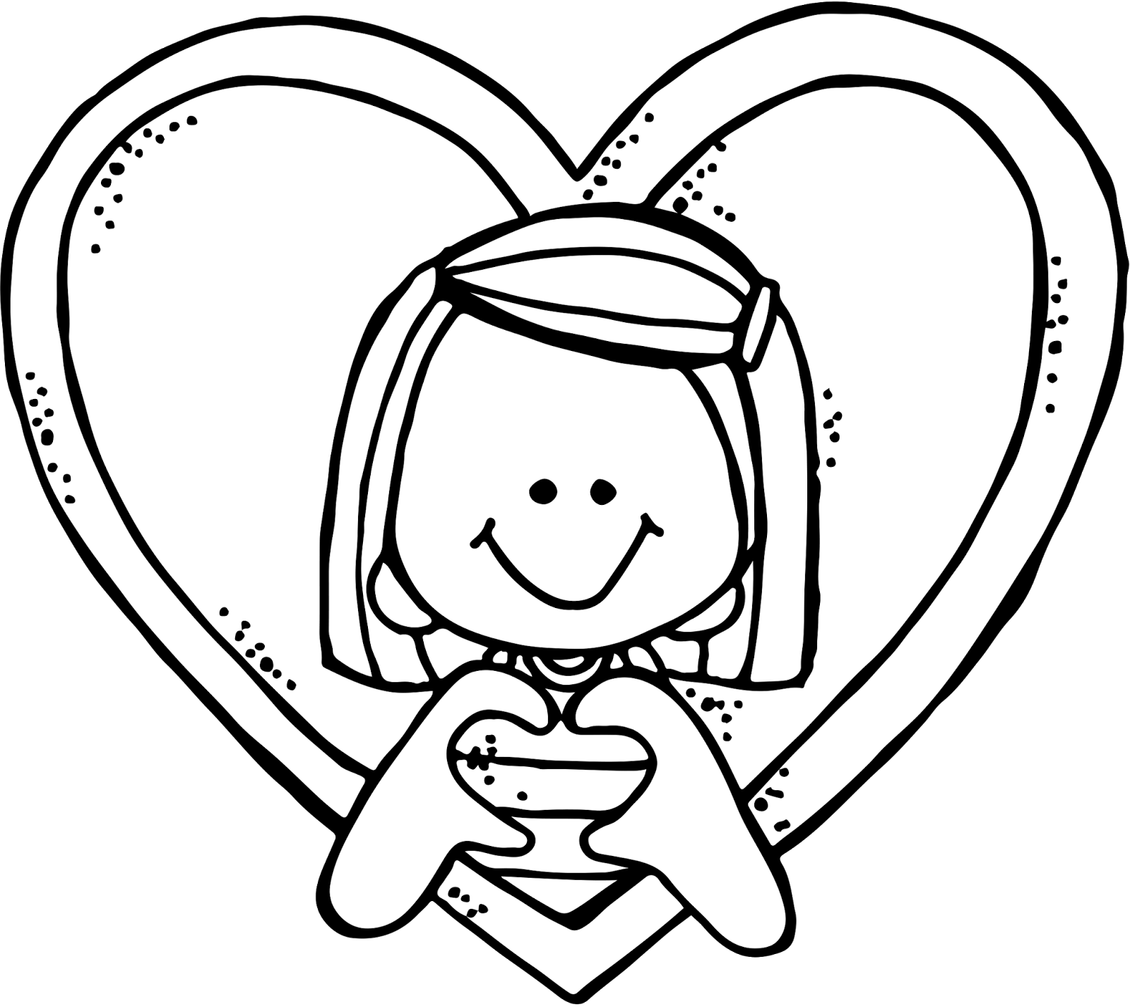 kindness clipart black and white