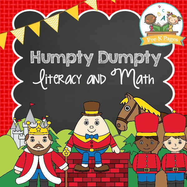 Humpty dumpty clipart printable. Literacy and math pre