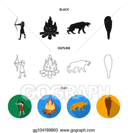 hunting clipart stone age man