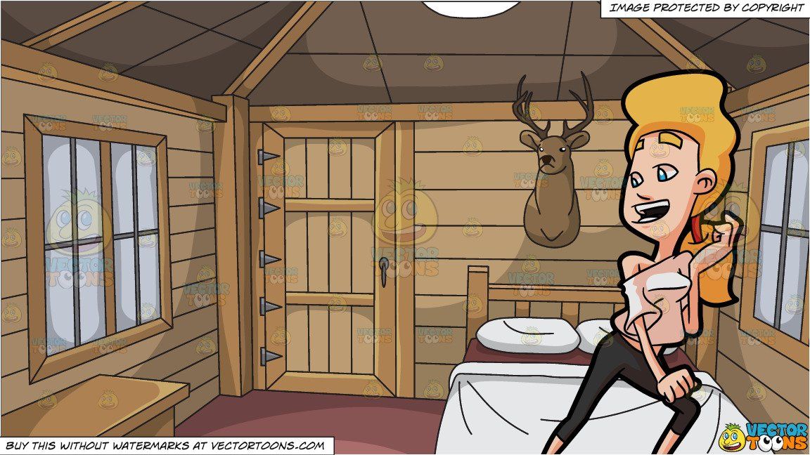 hunting clipart cabin in woods