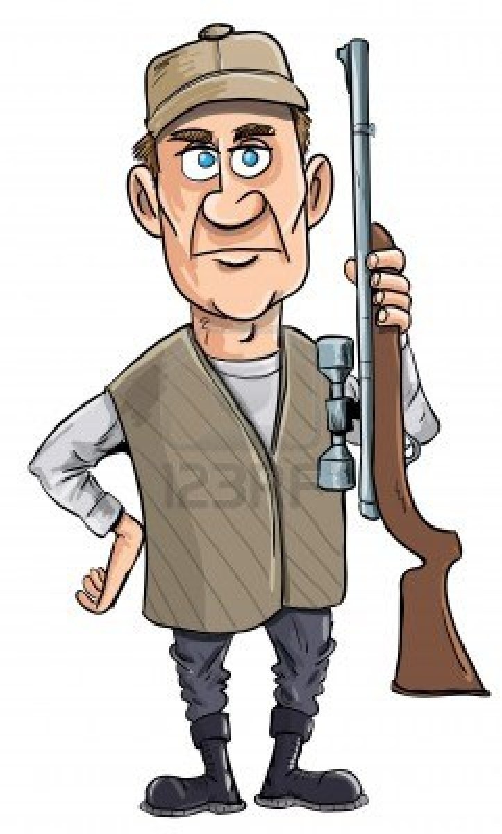 hunting clipart cartoon person