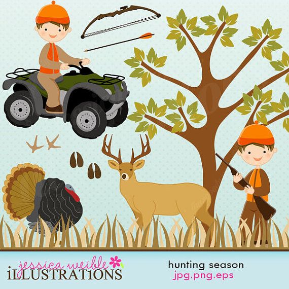hunting clipart cute