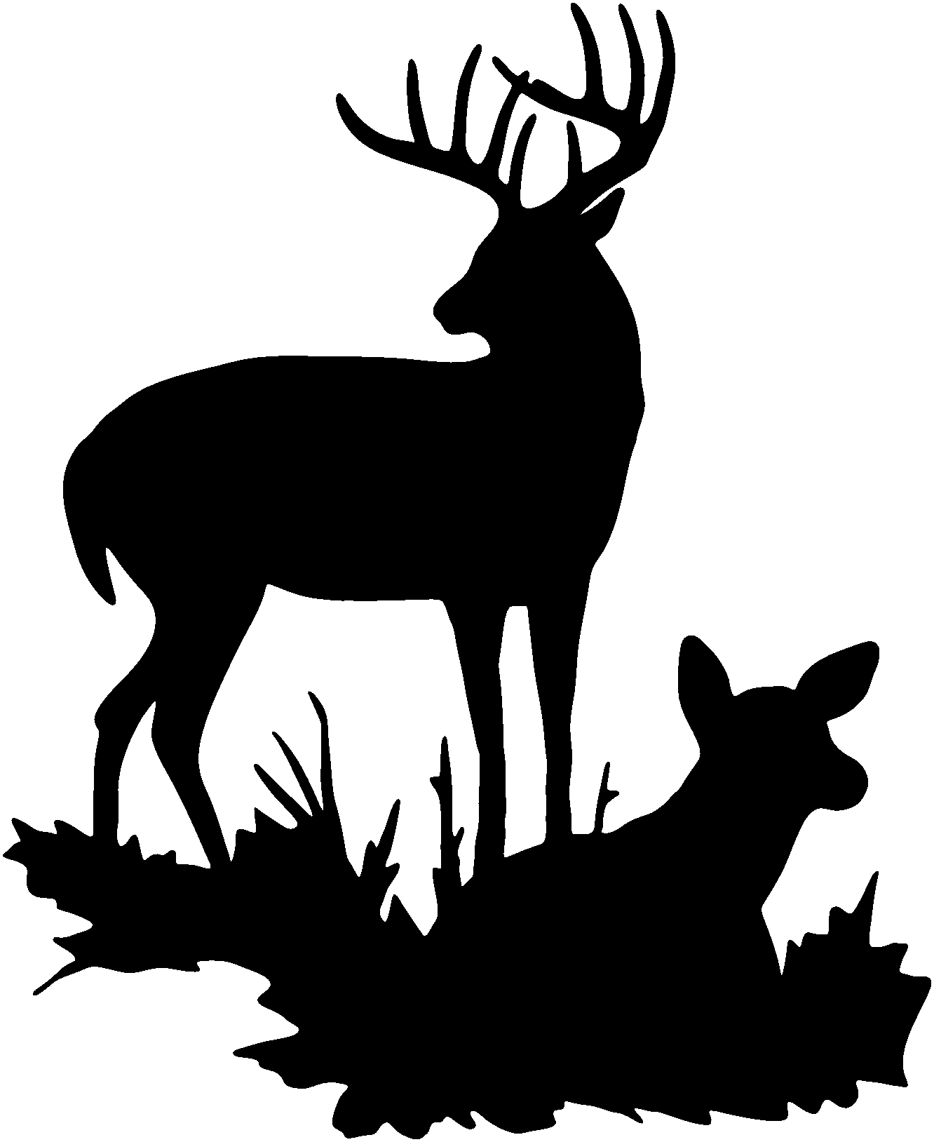 hunting clipart deer scene