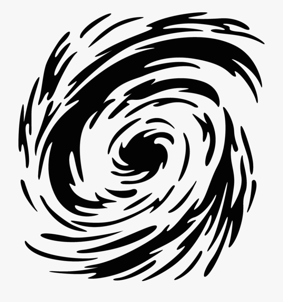 hurricane clipart black and white