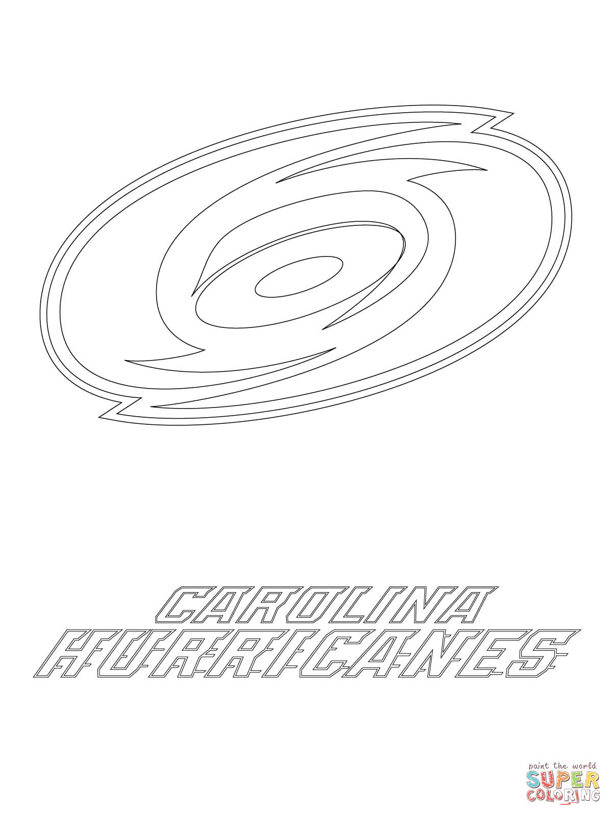 Carolina hurricanes logo free. Hurricane clipart coloring page