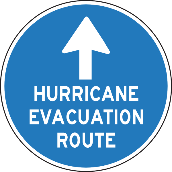 hurricane clipart evacuation route