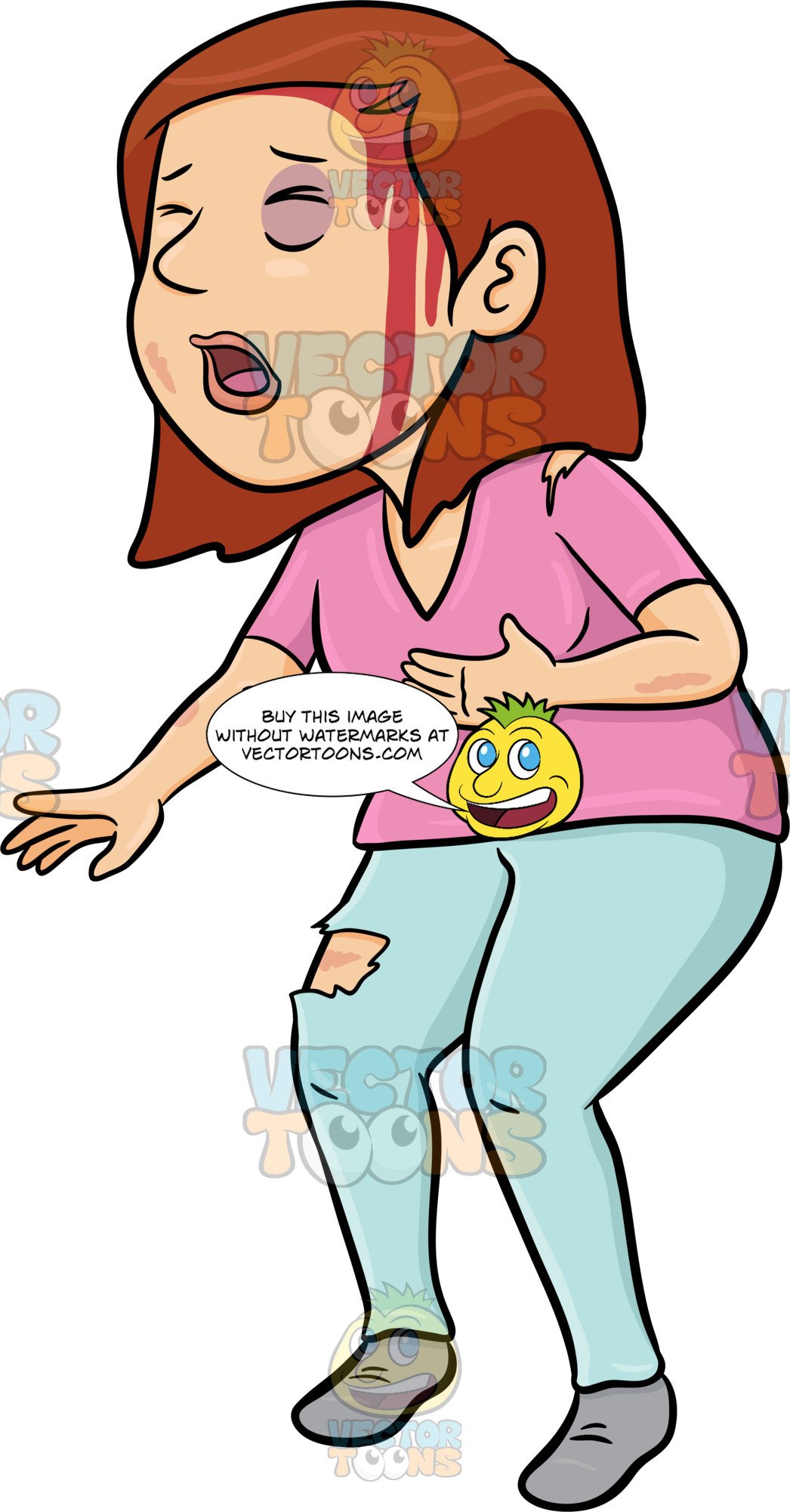 Injury clipart bloated. A woman feeling pain