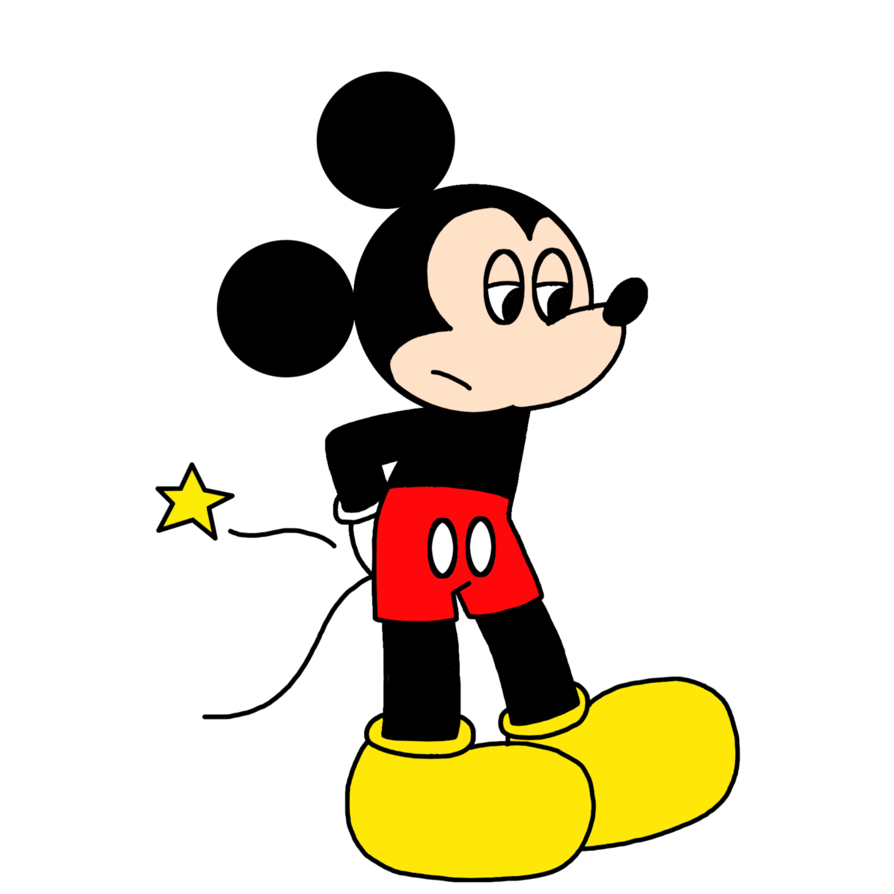 Mickey with back by. Hurt clipart physical pain
