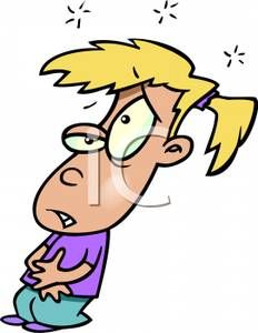 Stomach clipart nausea. Vomiting girl with ache