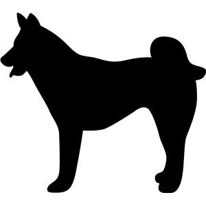 husky clipart silhouette