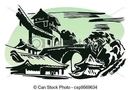 Hut clipart ancient village. Chinese csp mulan jr