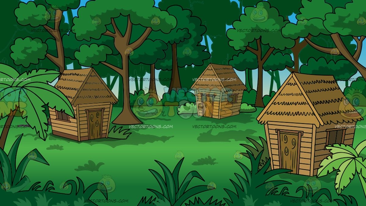 hut clipart jungle house