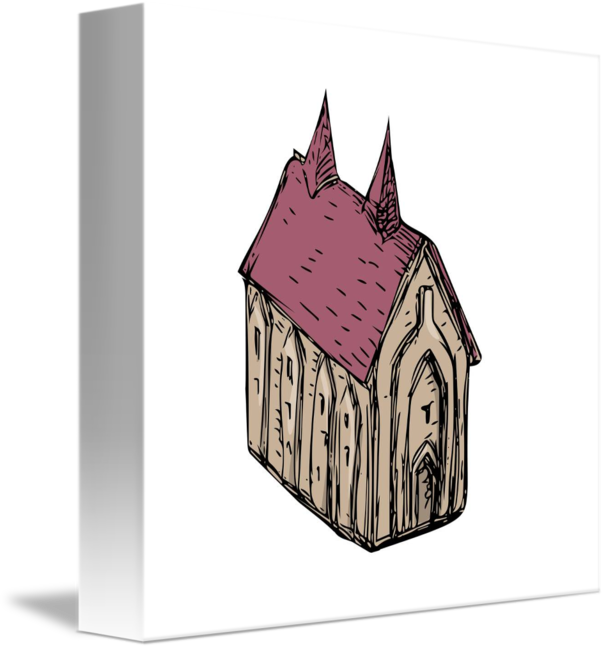 Hut clipart medieval house. Church drawing by aloysius